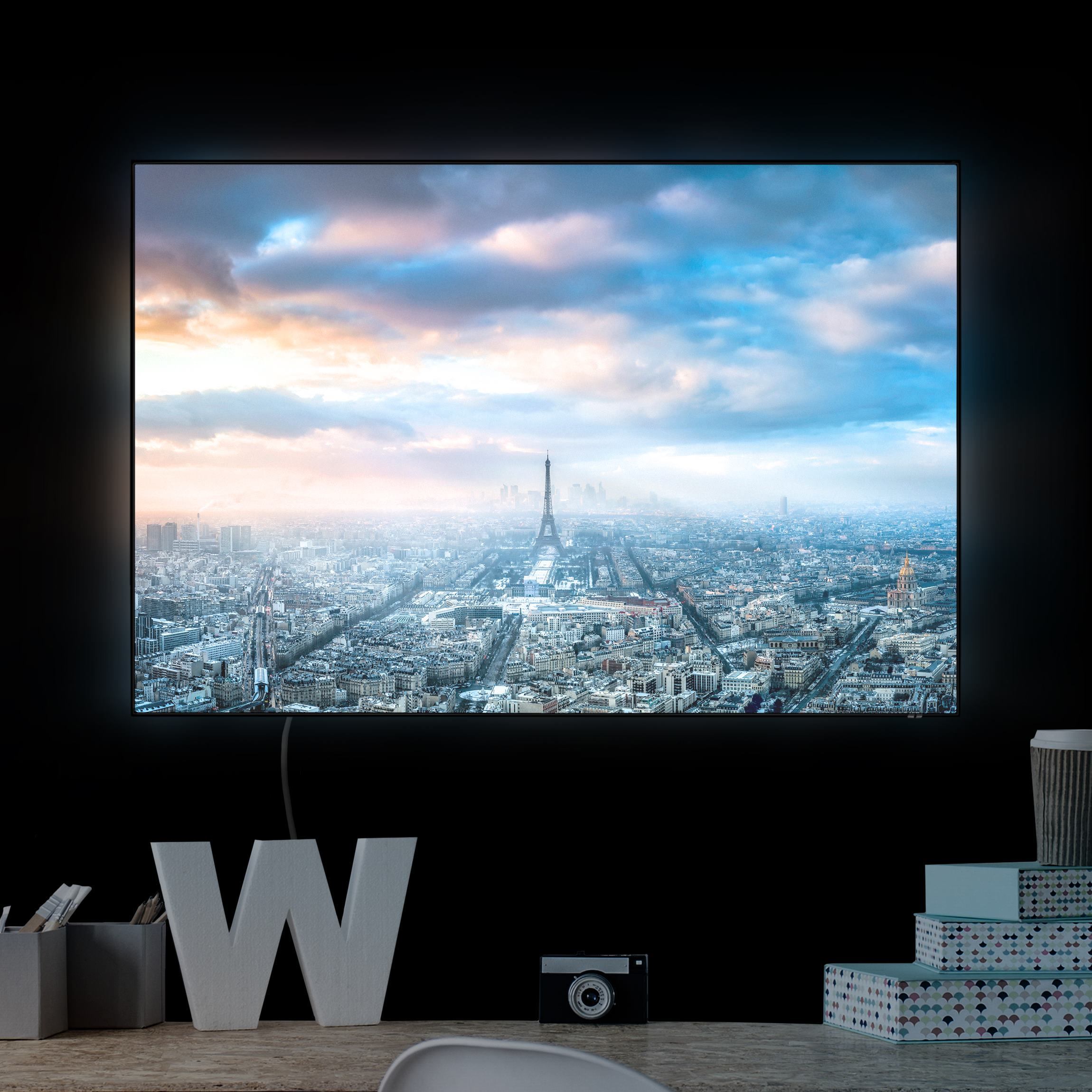 LED-Wechselbild Winter in Paris günstig online kaufen