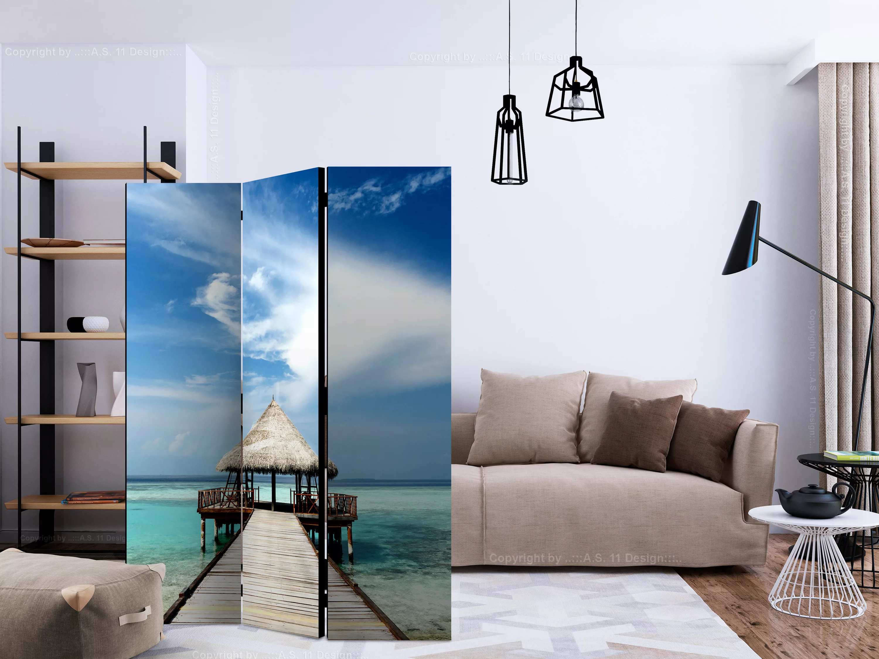 3-teiliges Paravent - Holiday Adventure [room Dividers] günstig online kaufen