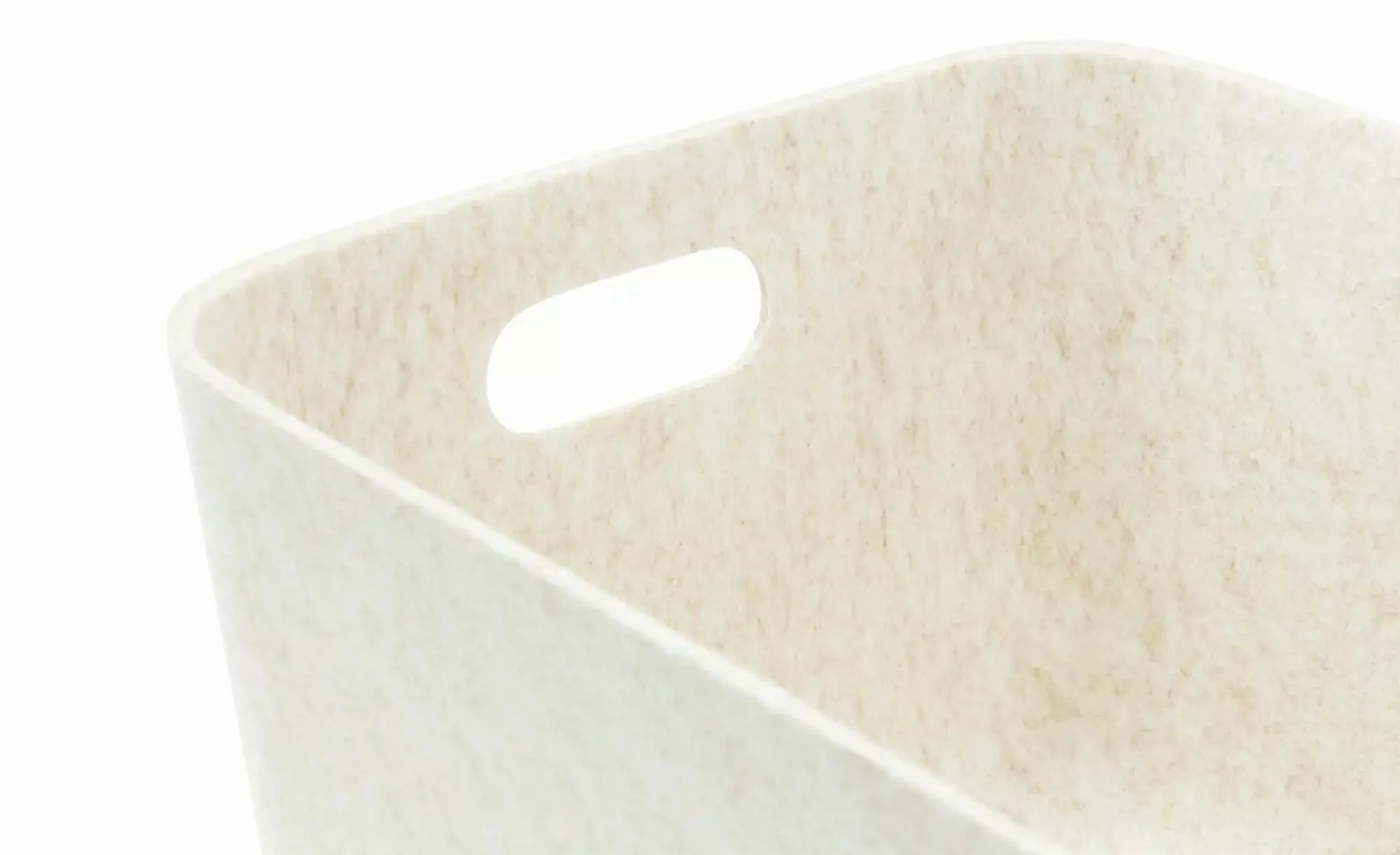 HOME STORY Filzkorb   ¦ beige ¦ Filz ¦ Maße (cm): B: 40 H: 22 T: 30.0 Aufbe günstig online kaufen
