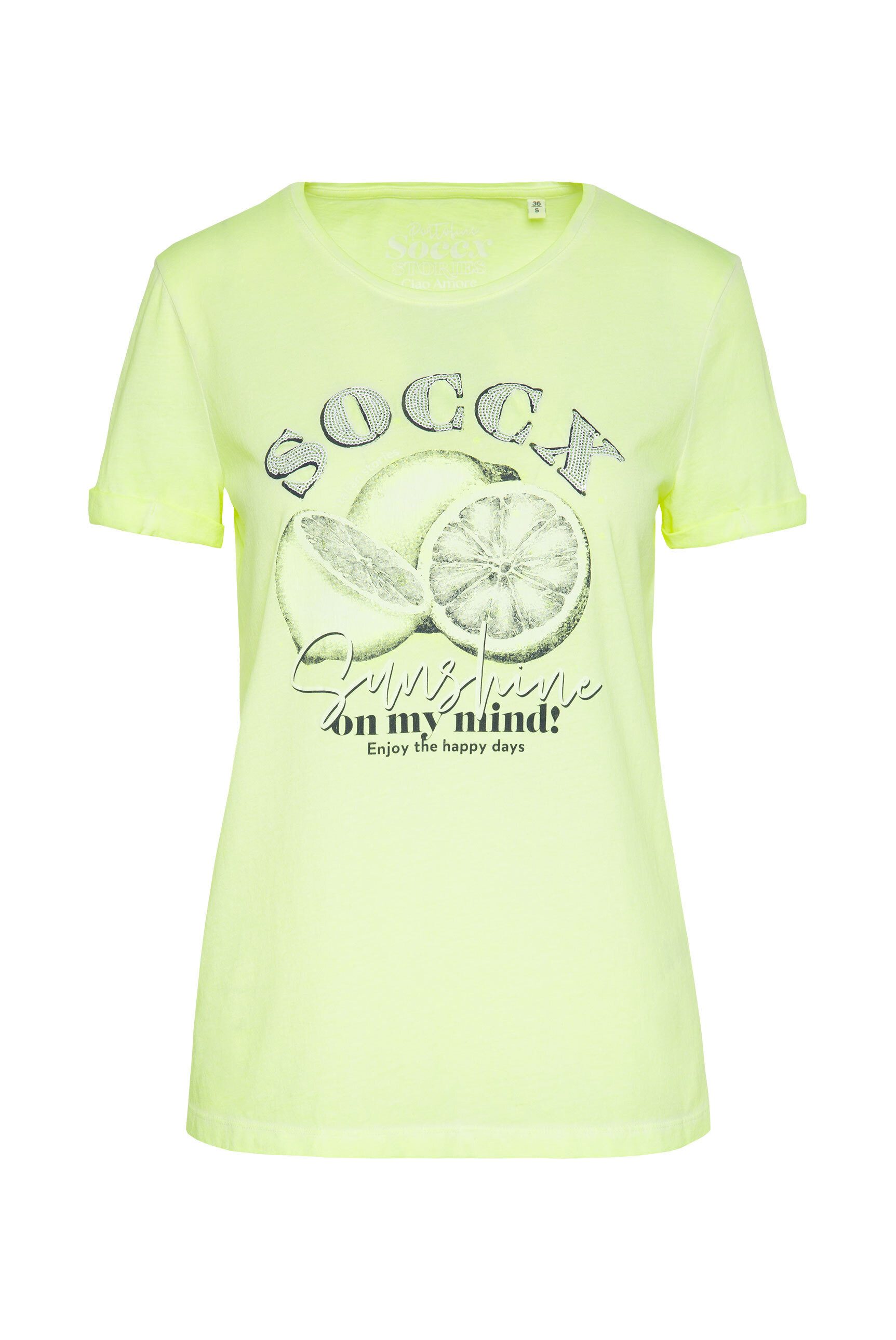 SOCCX Rundhalsshirt, mit Seitenschlitze günstig online kaufen