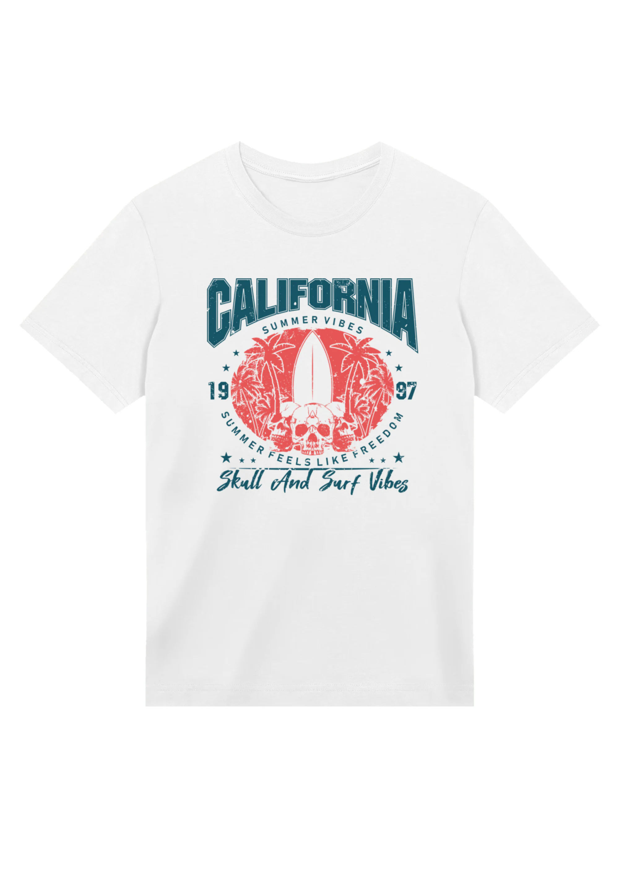 F4NT4STIC T-Shirt "California skull summer vibes", Premium Qualität günstig online kaufen