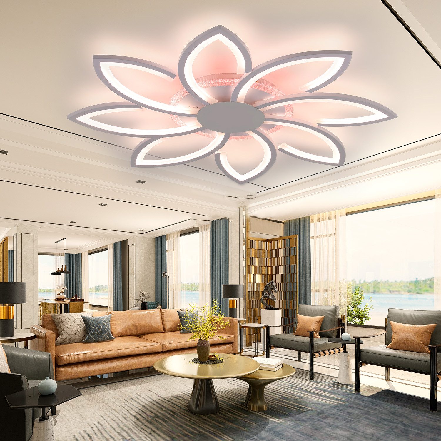 LETGOSPT LED Deckenleuchte 90W LED Deckenlampe günstig online kaufen