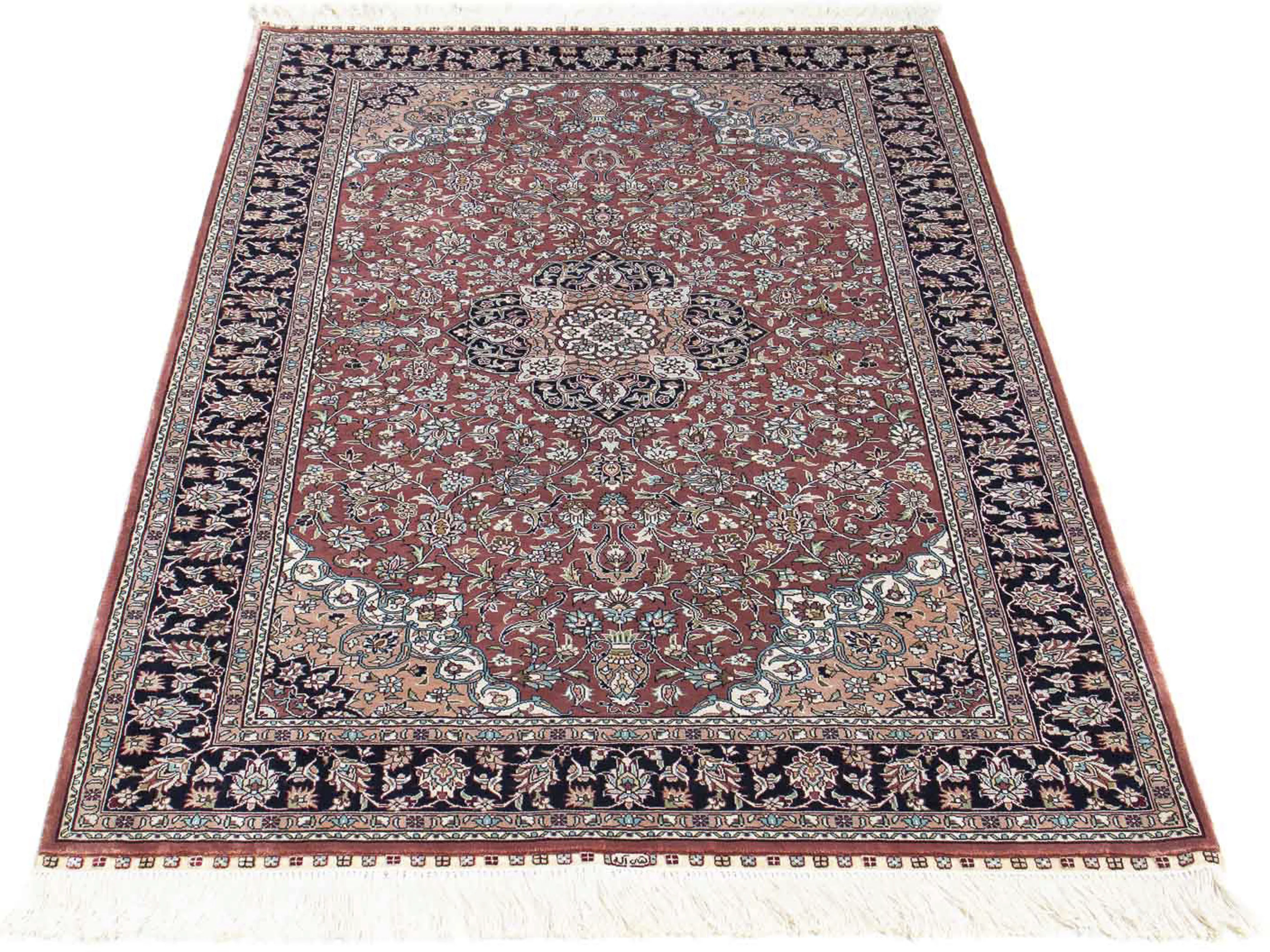 morgenland Orientteppich »Hereke - 152 x 91 cm - dunkelrot«, rechteckig, Wo günstig online kaufen