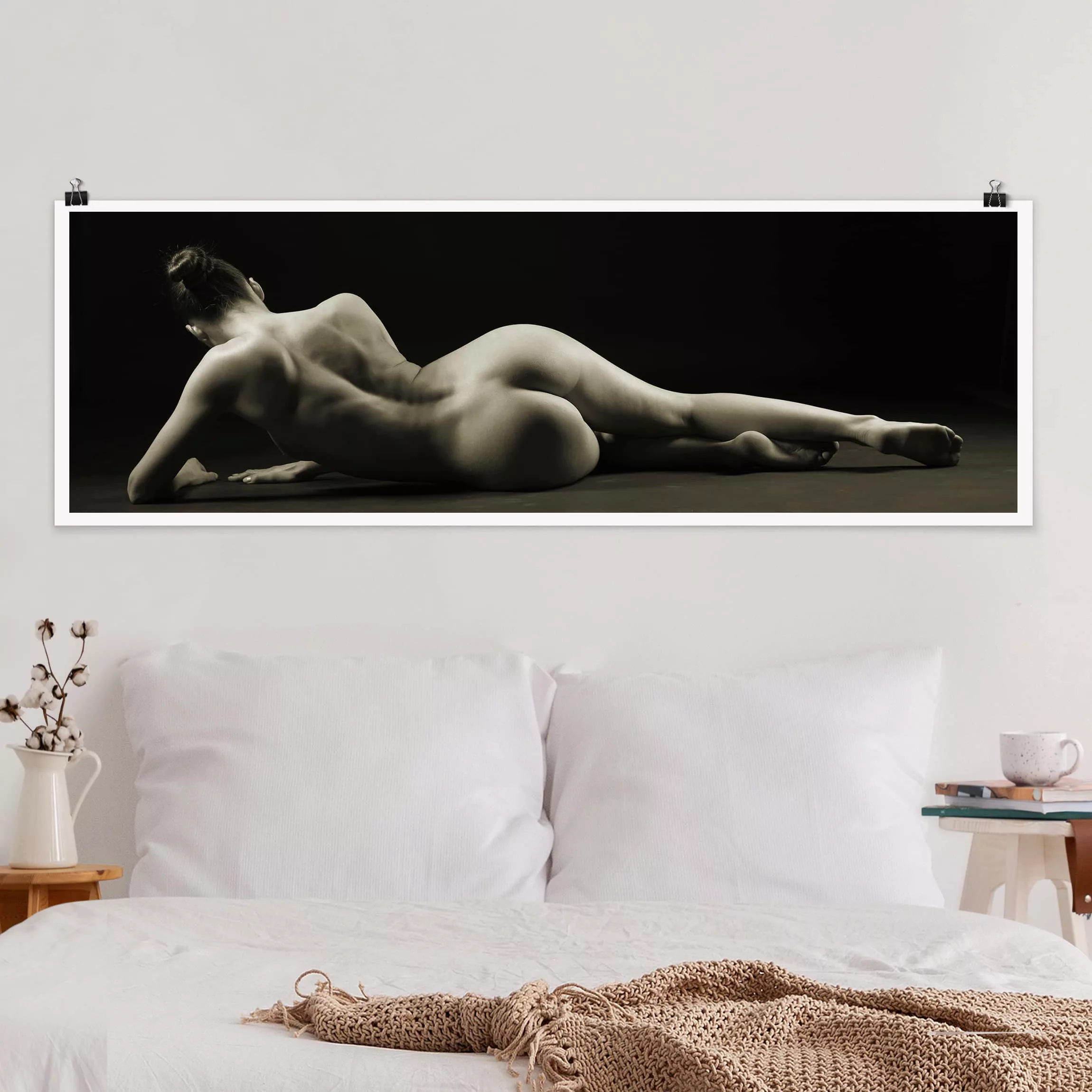 Panorama Poster Akt & Erotik Liegender Frauenakt günstig online kaufen