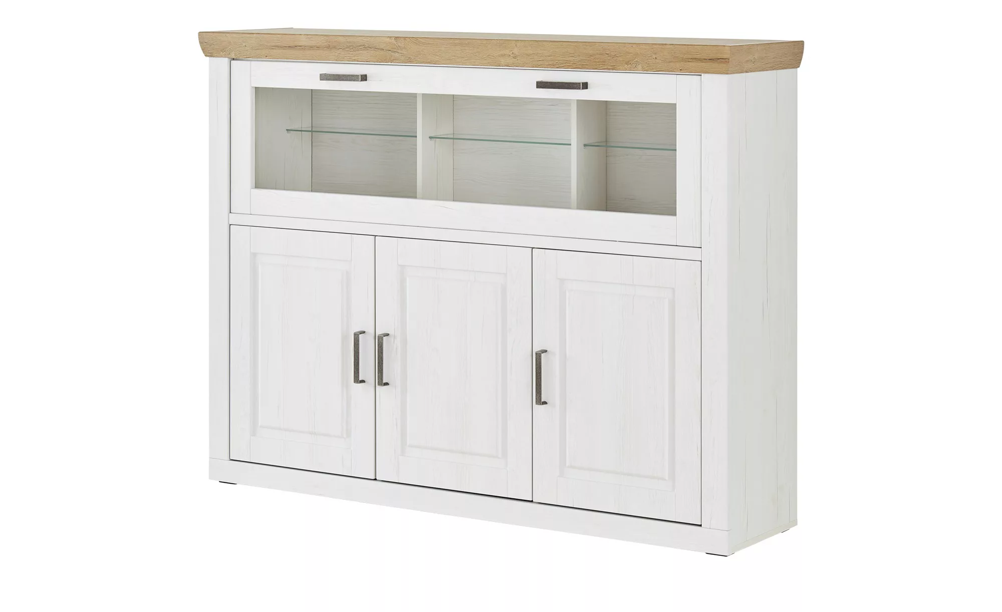 maison bleue Highboard  Xanten ¦ weiß ¦ Maße (cm): B: 163 H: 123 T: 40.0 Ko günstig online kaufen