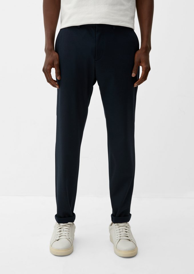 s.Oliver Stoffhose Slim: Joggsuit-Hose aus Stretch-Jersey Durchzugkordel günstig online kaufen