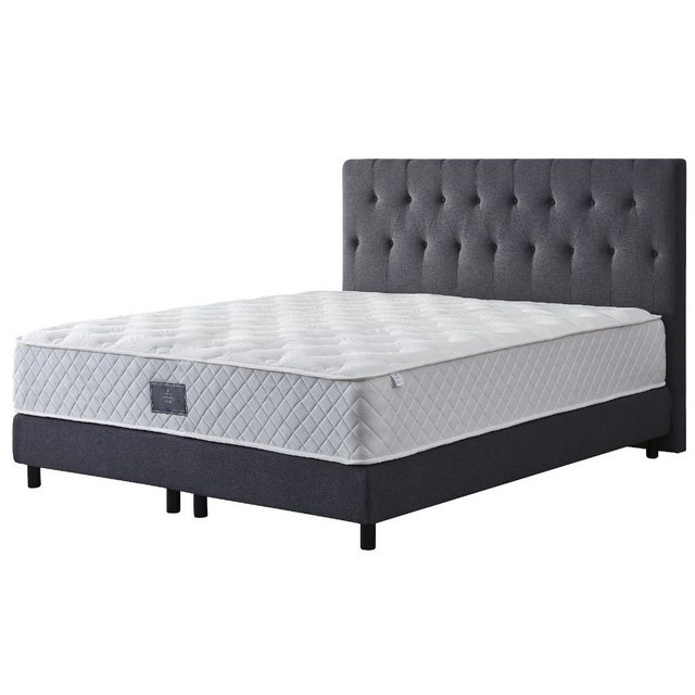 Z-Hom Boxspringbett Modell 211 mit Taschenfederkernmatratze 25 cm Hoch günstig online kaufen