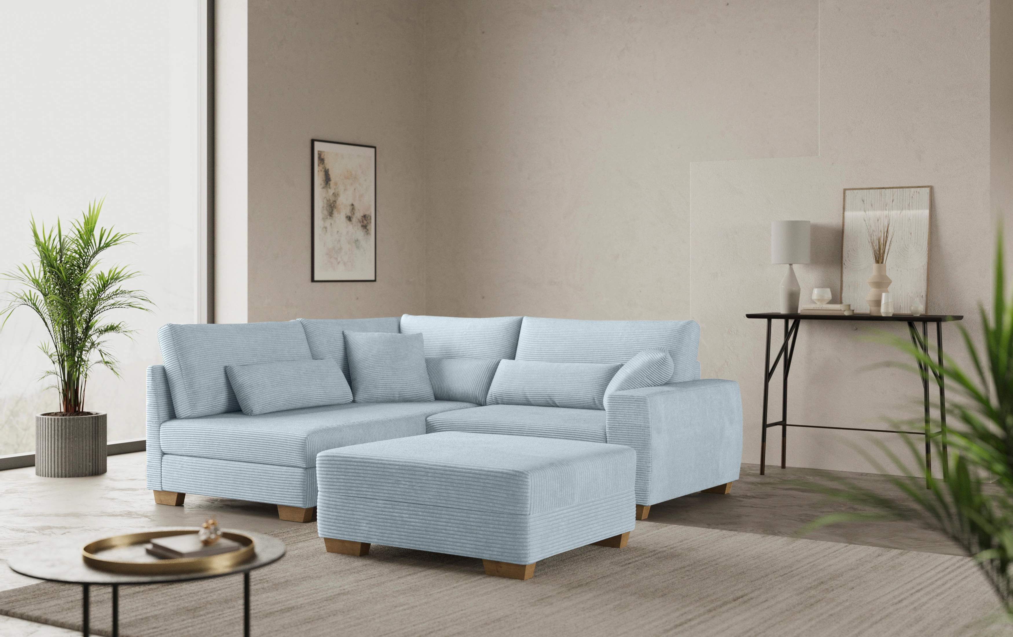 Home affaire Ecksofa "DuraSpring", mit Taschenfederkern, bis 140 kg belastb günstig online kaufen