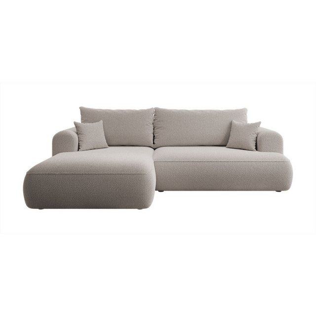 Selsey Ecksofa OVO, Schlaffunktion 142x210 cm, Bettkasten, Boucle-Bezug günstig online kaufen