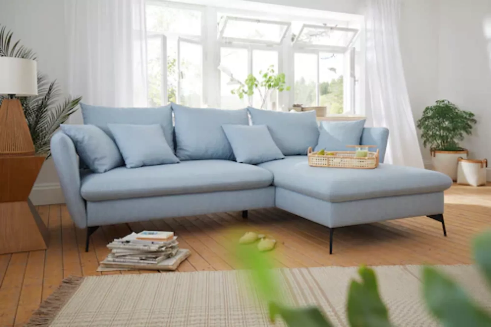 andas Ecksofa "LIVORNO,258 cm, L-Form,", Schlaffunktion u. Bettkasten (139/ günstig online kaufen