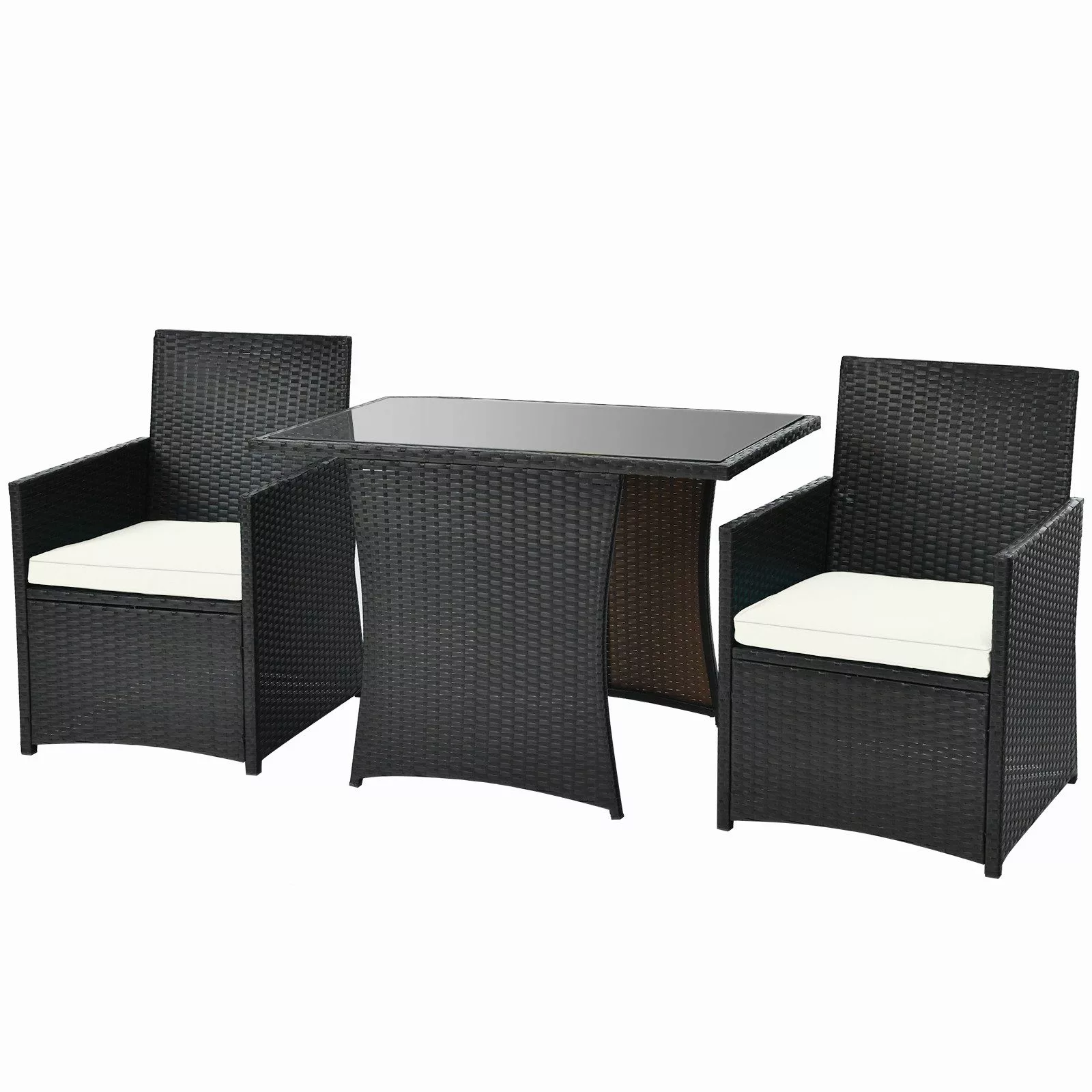 COSTWAY Balkonset, 3 teilig, Rattan, 2 günstig online kaufen