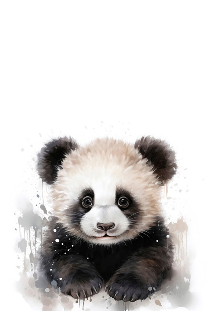 A.S. Création Leinwandbild "Baby Panda - Wandbild Schwarz Weiß Grau Keilrah günstig online kaufen