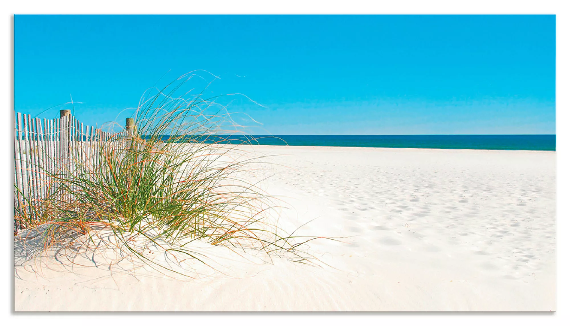 Artland Küchenrückwand "Schöne Sanddüne mit Gräsern und Zaun", (1 tlg.), Al günstig online kaufen