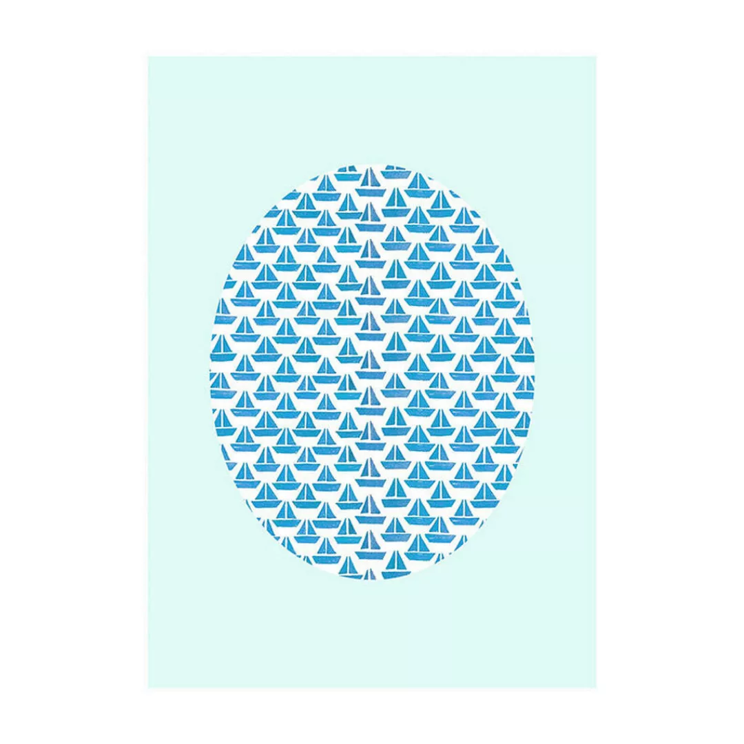 Komar Wandbild Shelly Patterns Aqua Sea Breeze B/L: ca. 30x40 cm günstig online kaufen
