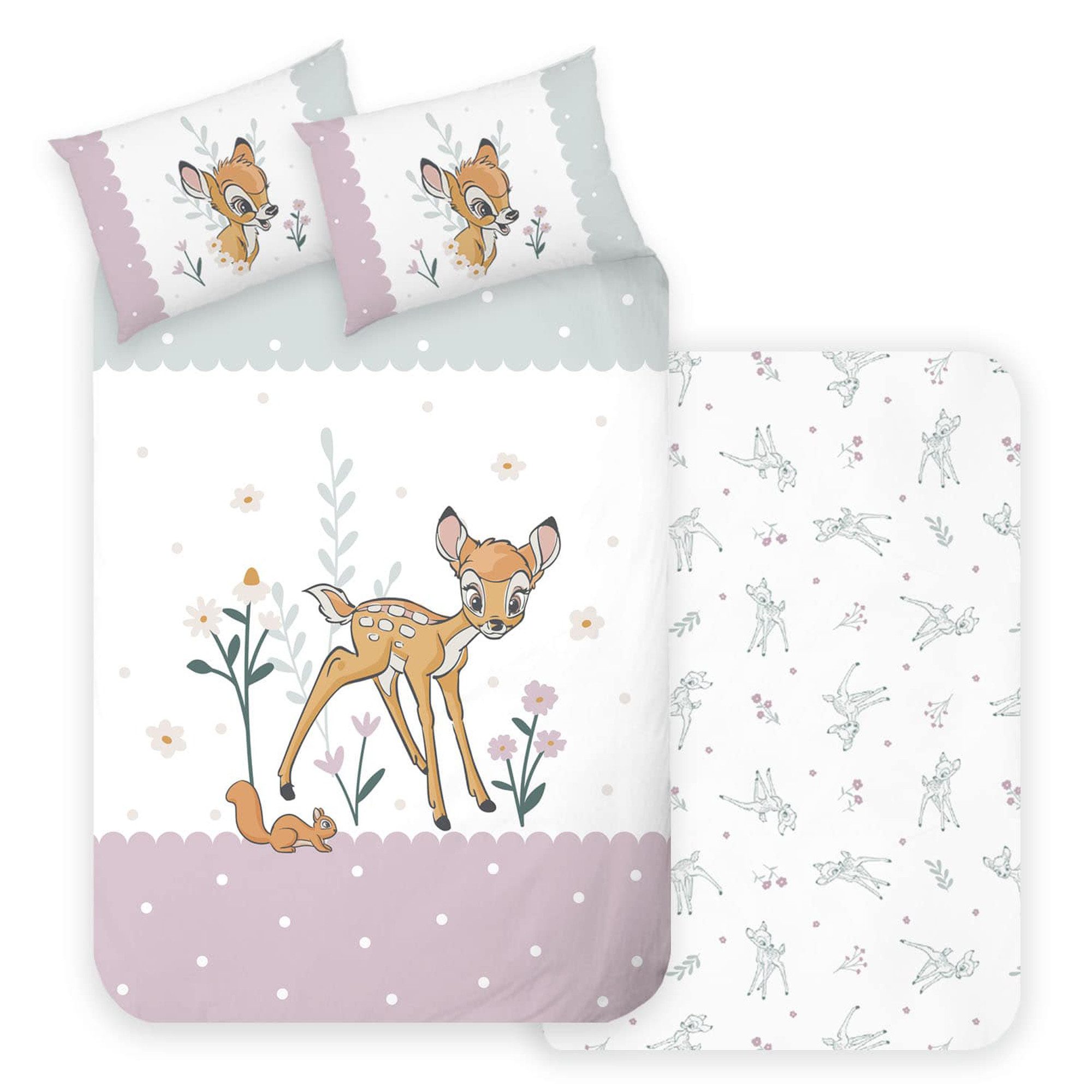 BERONAGE Kinderbettwäsche Disney Bambi Flower Baby günstig online kaufen