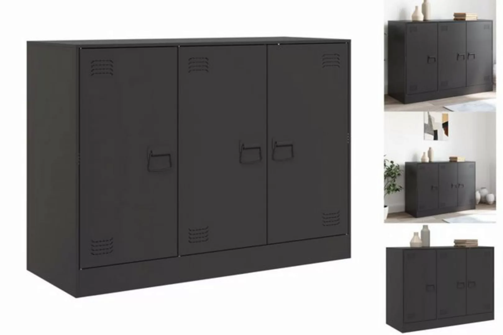 vidaXL Mehrzweckschrank Sideboard Schwarz 99x39x73 cm Stahl günstig online kaufen