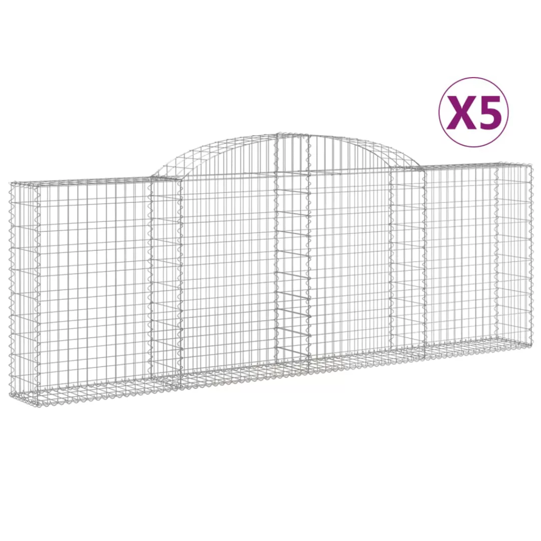 Vidaxl Gabionen Mit Hochbogen 5 Stk. 300x30x100/120cm Verzinktes Eisen günstig online kaufen