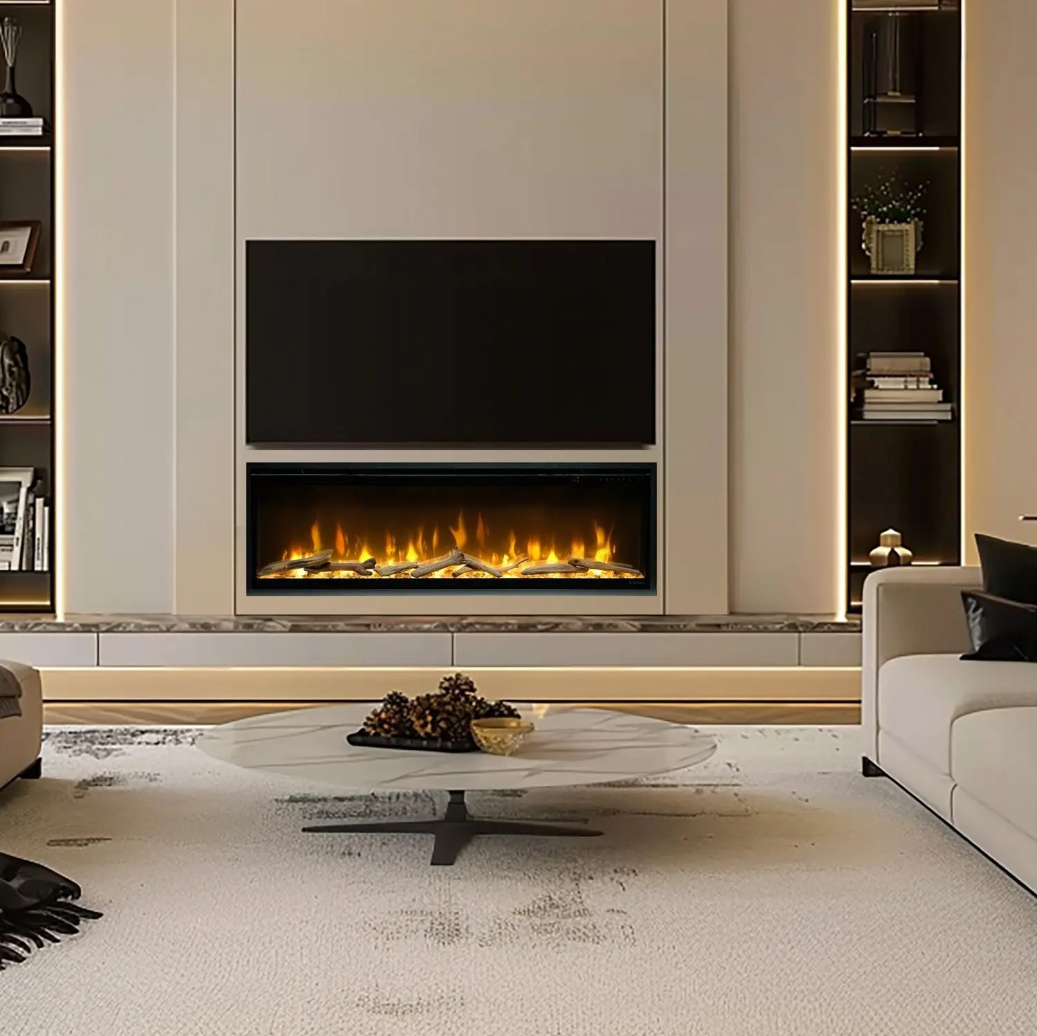 Dimplex Ignite Evolve Elektro-Wandkamin Optiflame: 131 cm / 50" - Mit Eiche günstig online kaufen