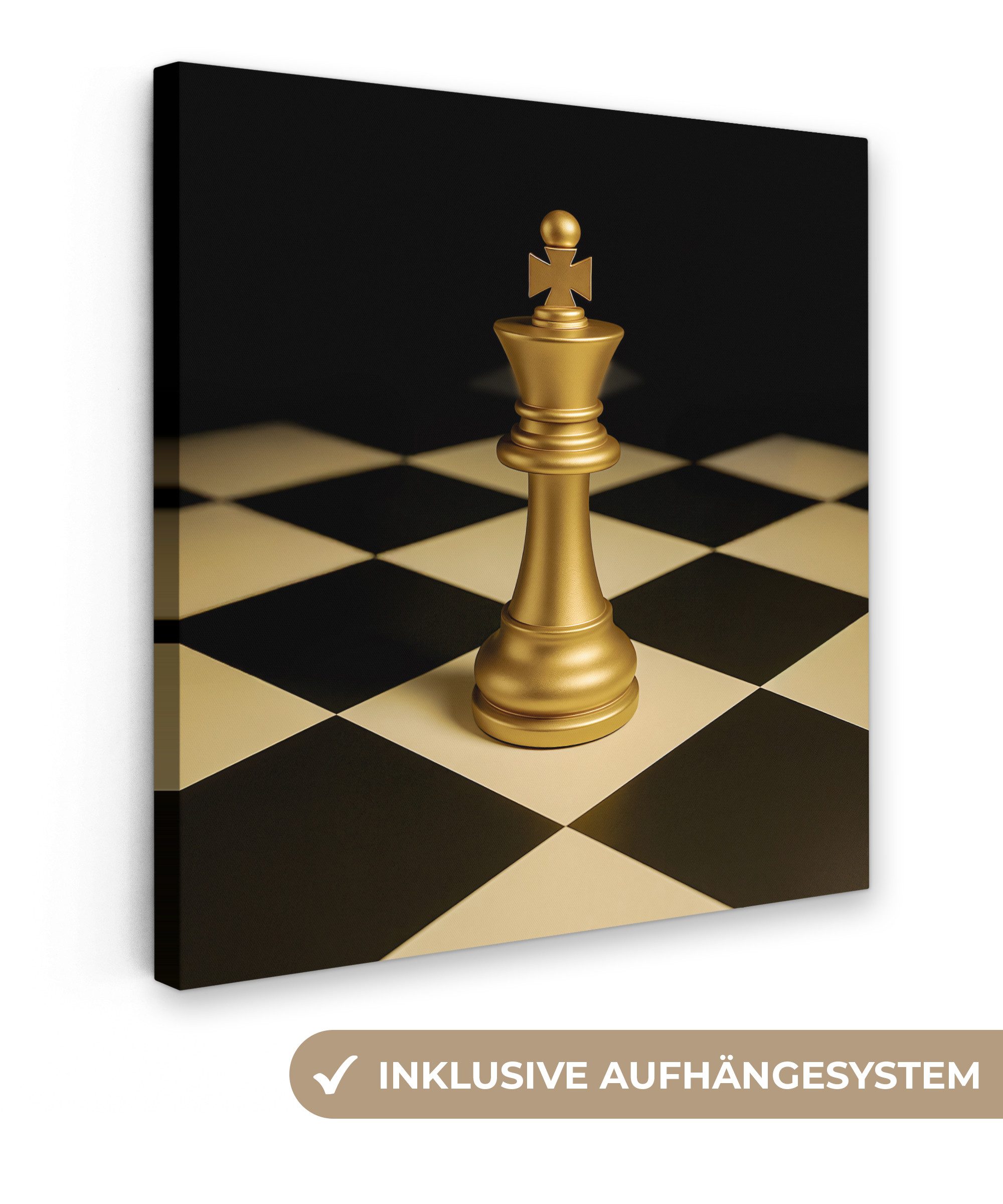 OneMillionCanvasses® Leinwandbild Schachfigur - König - günstig online kaufen