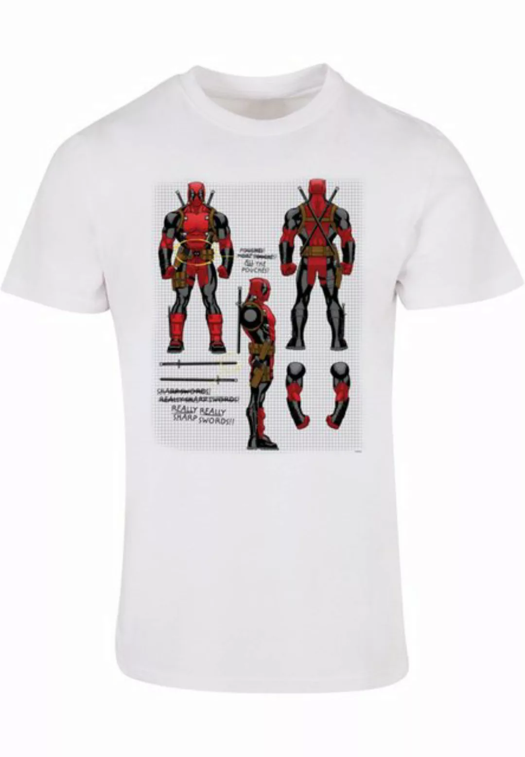 ABSOLUTE CULT T-Shirt ABSOLUTE CULT Herren Deadpool - Action Figure Plans T günstig online kaufen