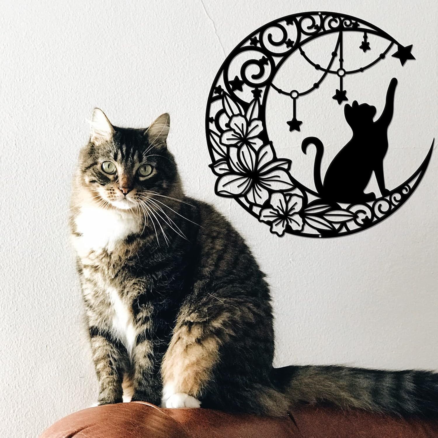 Coonoor Wanddekoobjekt Mond Und Katze Metall günstig online kaufen