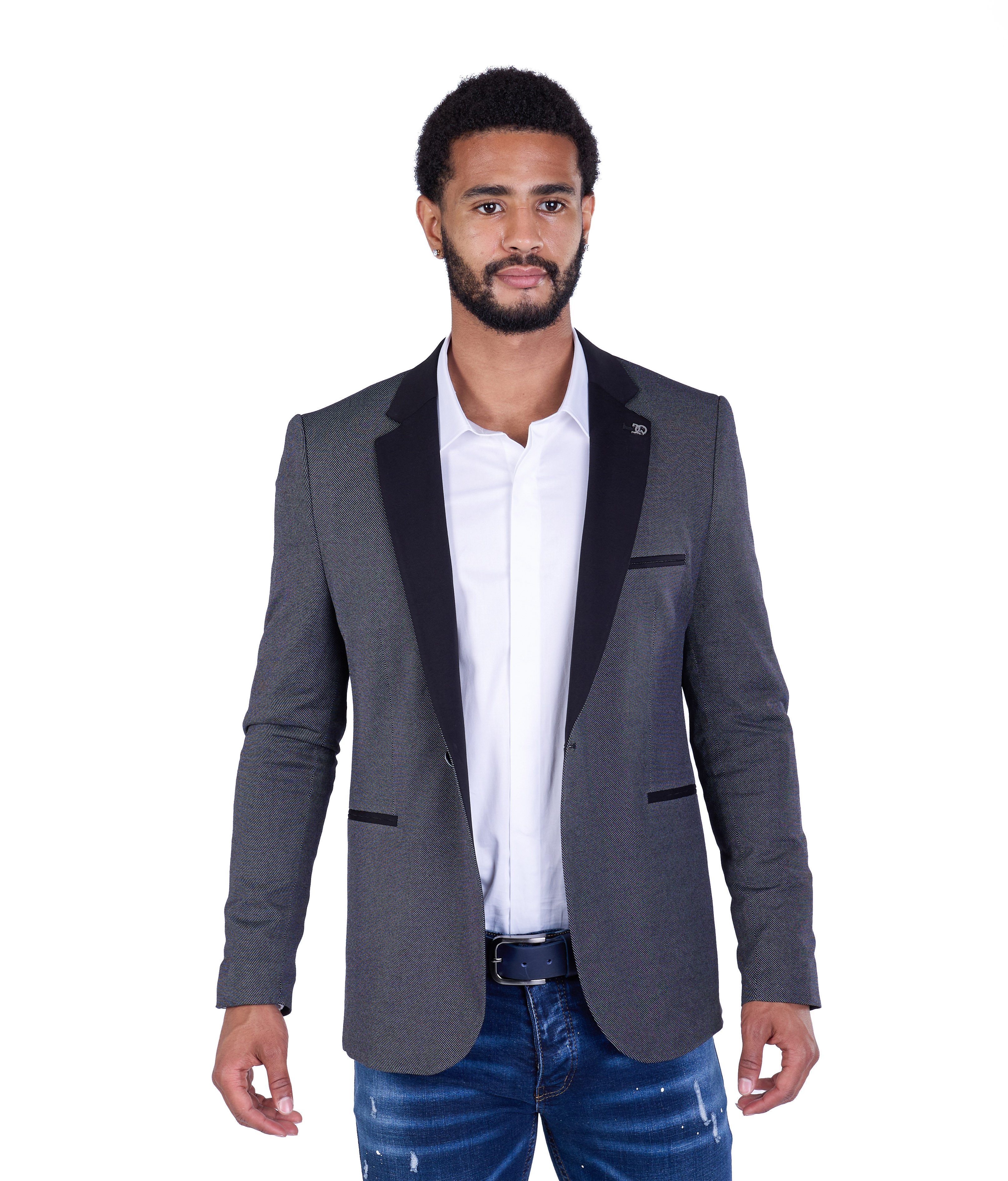 Denim Distriqt Jerseysakko Herren Slim Fit günstig online kaufen
