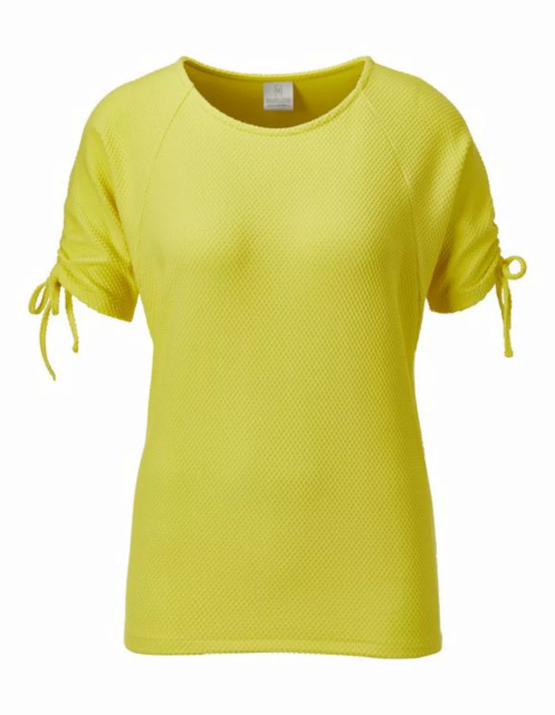 MADELEINE Kurzarmshirt Sweatshirt mit Piqué-Struktur und Raff-Effekt günstig online kaufen