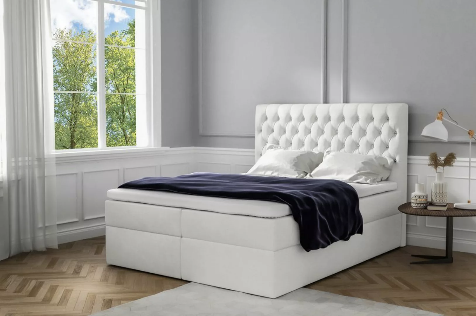 Stylefy Boxspringbett Zorro (Schlafzimmerbett, Bett), gepolstert günstig online kaufen