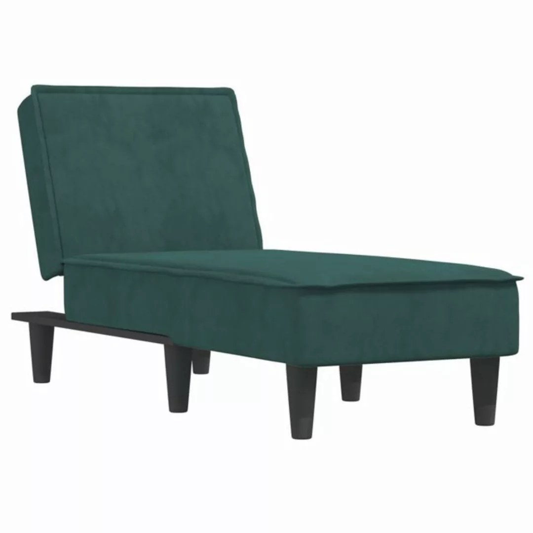 vidaXL Chaiselongue Chaiselongue Dunkelgrün Samt, 1 Teile günstig online kaufen