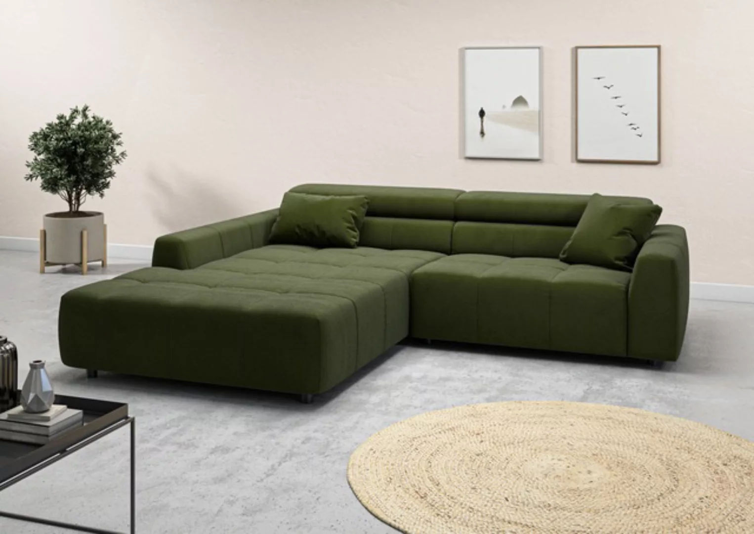 3C Candy Ecksofa Denver auch mit Cord- und Easy care-Bezug, Kopfteilverstel günstig online kaufen