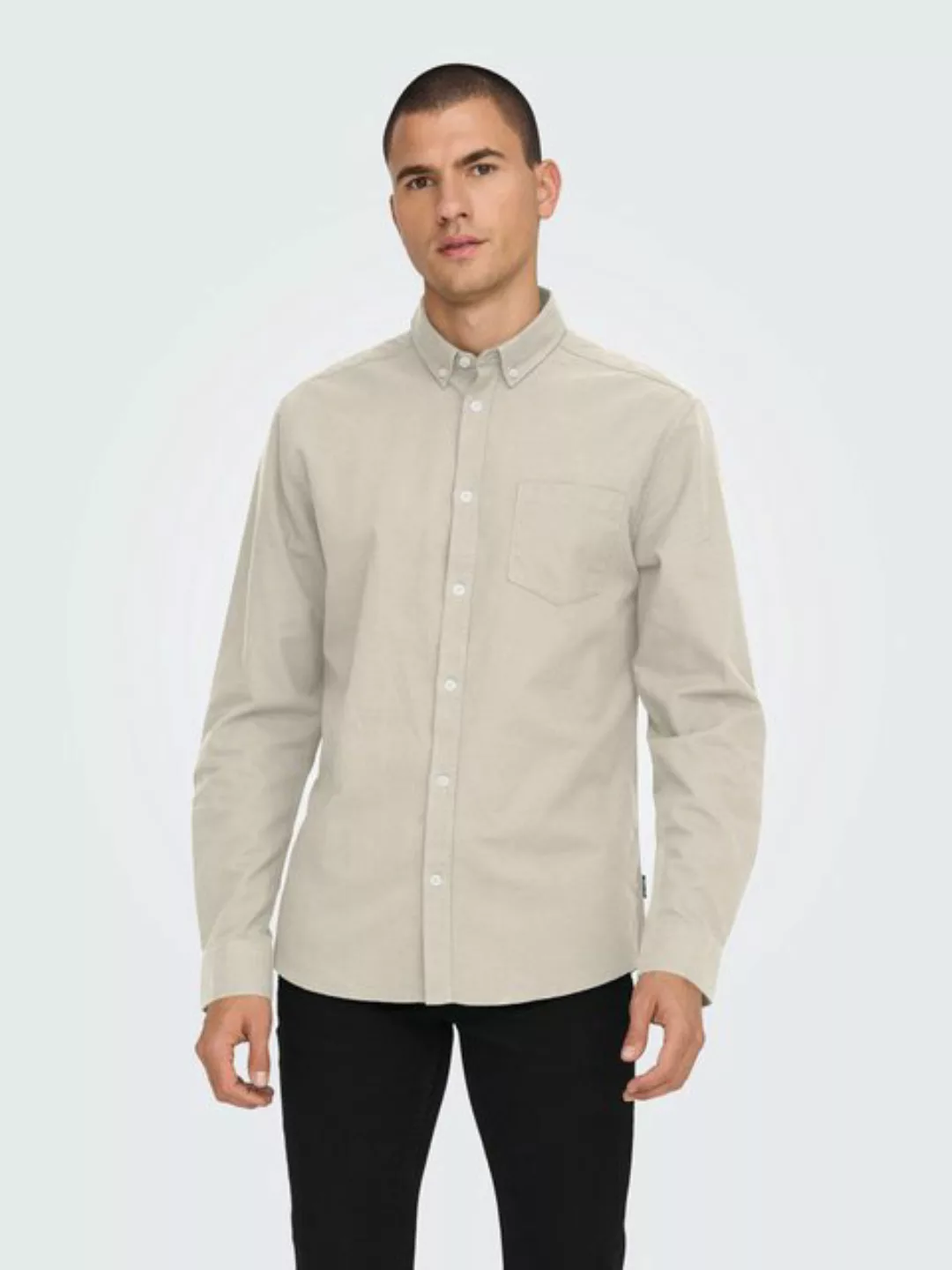 ONLY & SONS Langarmhemd ONSALVARO SLIM LS OXFORD SHIRT NOOS günstig online kaufen