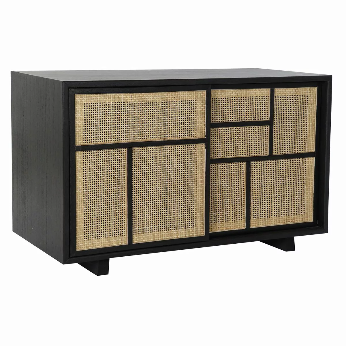 Anrichte Dkd Home Decor Natürlich Schwarz Mdf Rattan Paulonia-holz (80 X 38 günstig online kaufen