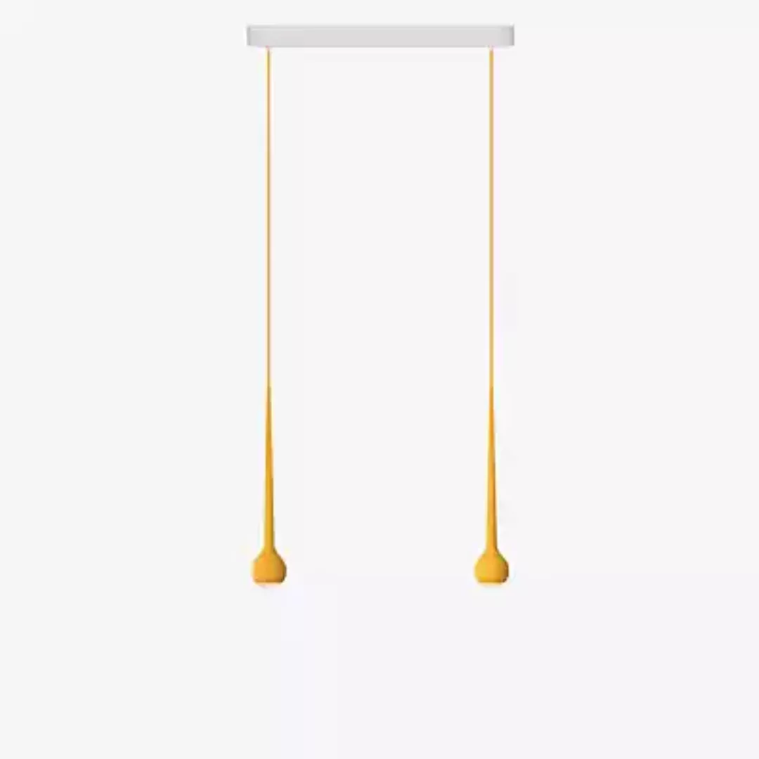 Grau Falling Sun Trace Pendelleuchte LED 2-flammig, orange - 200 cm günstig online kaufen