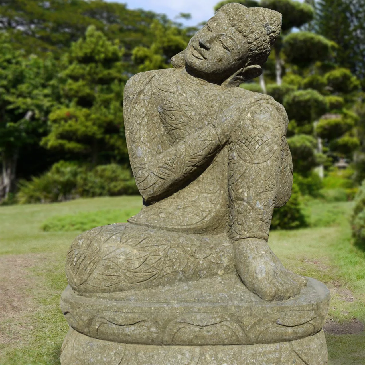 Garten Skulptur Aus Naturstein Buddha Nandyal günstig online kaufen