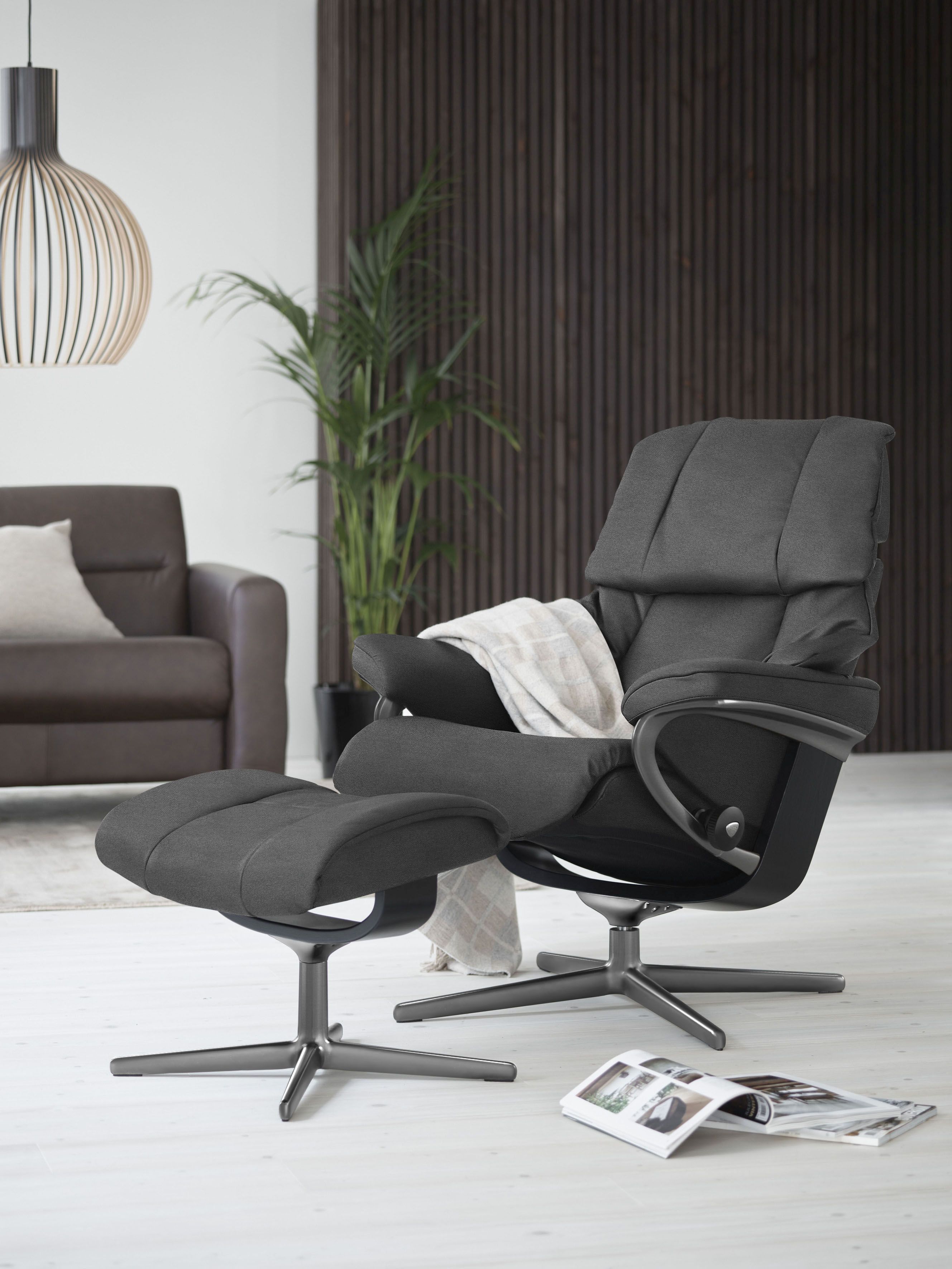 Stressless Fußhocker "Reno", mit Cross Base, Größe S, M & L, Holzakzent Sch günstig online kaufen