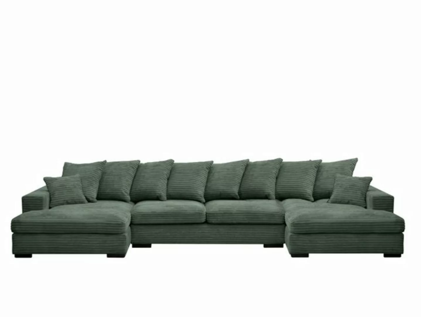 Kaiser Möbel Ecksofa Ecksofa, Sofa U-form, Couch U-form Gabon stoff Zoom, m günstig online kaufen