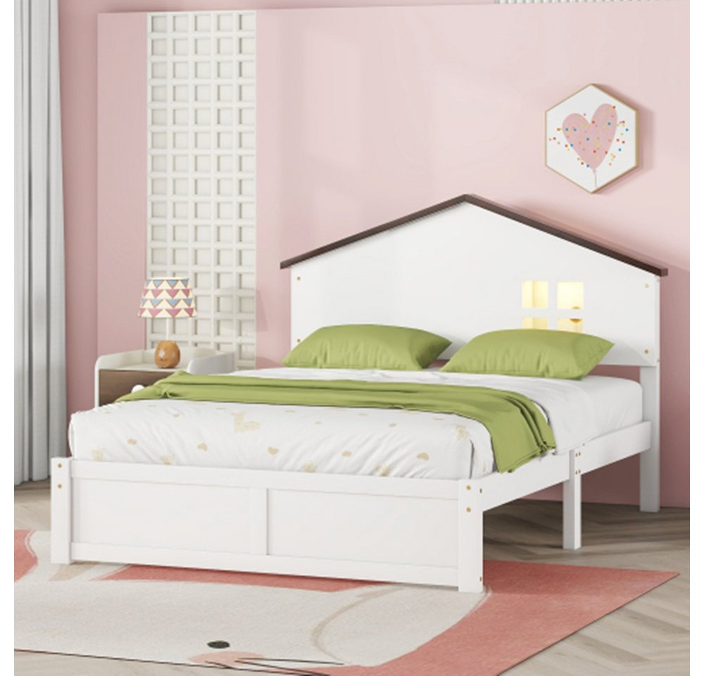 XDeer Kinderbett Hausförmiges Kinderbett, flaches Bett, kleine Fensterdekor günstig online kaufen