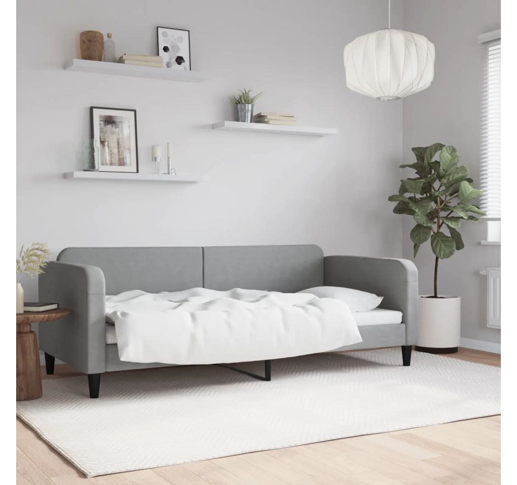 vidaXL Gästebett Tagesbett Hellgrau 90x200 cm Stoff Gästebett Gästecouch Gä günstig online kaufen