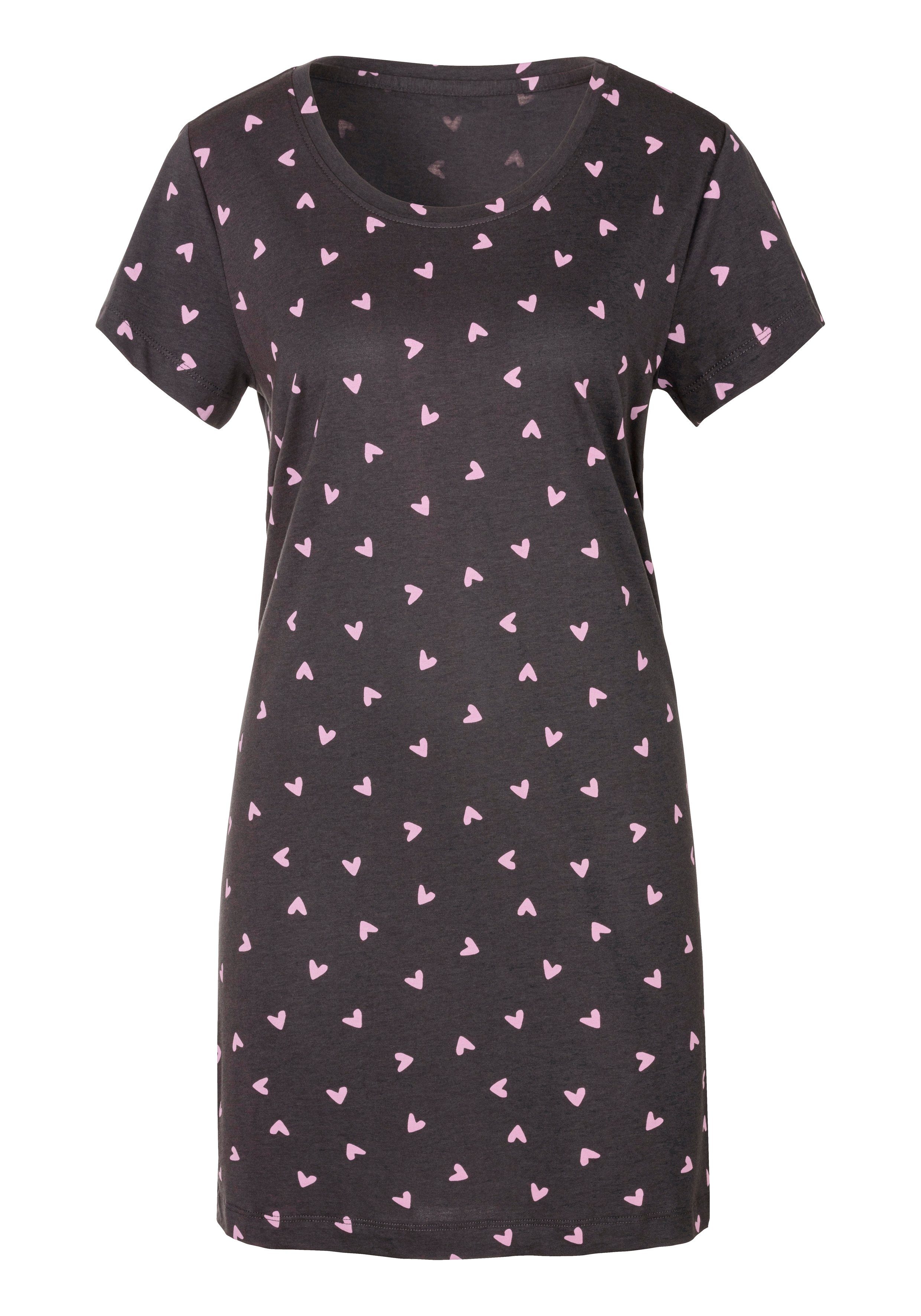 s.Oliver Sleepshirt mit Herzmotiven günstig online kaufen