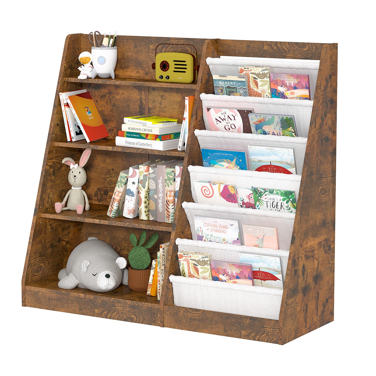 radelldar Bücherregal Kinderregal Spielzeugregal, 110x40x100cm, mit günstig online kaufen