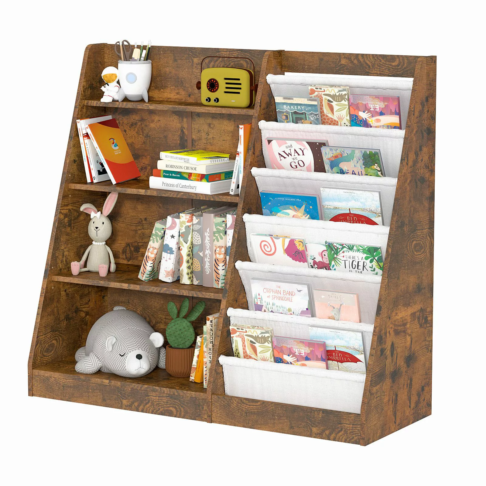 radelldar Bücherregal Kinderregal Spielzeugregal, 110x40x100cm, mit günstig online kaufen