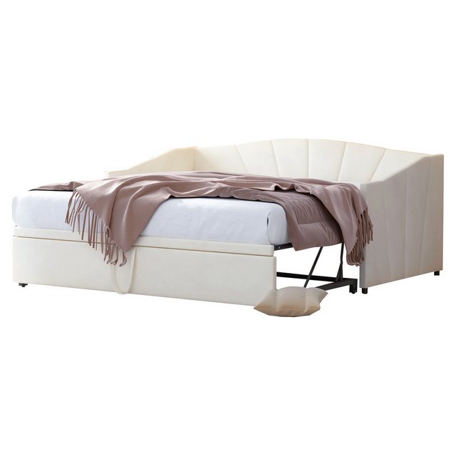 Ulife Daybett Ausziehbares Schlafsofa, Samt, 90/180×200 günstig online kaufen