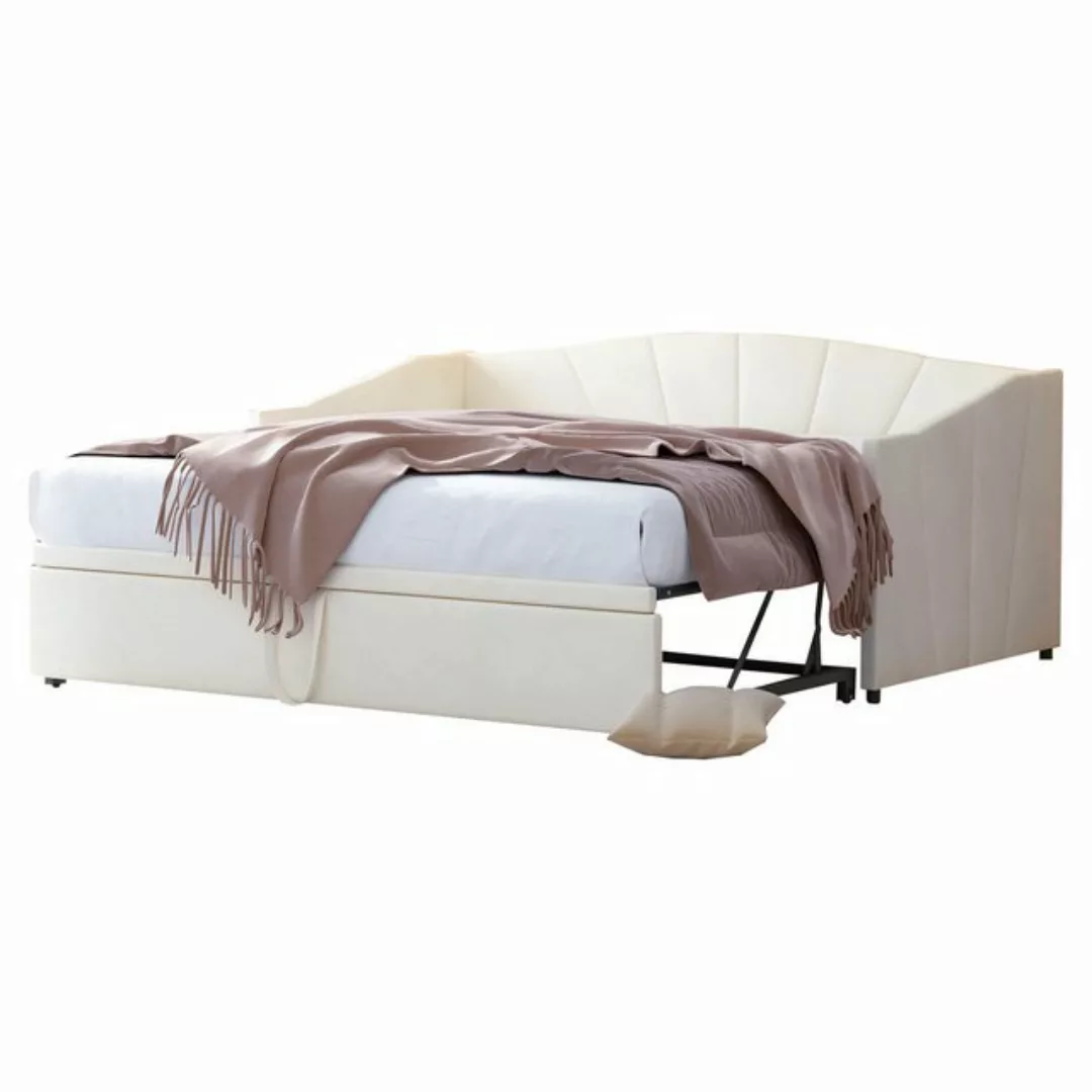 REDOM Polsterbett Ausziehbares Schlafsofa Tagesbett, 90/180*200 cm mit Latt günstig online kaufen