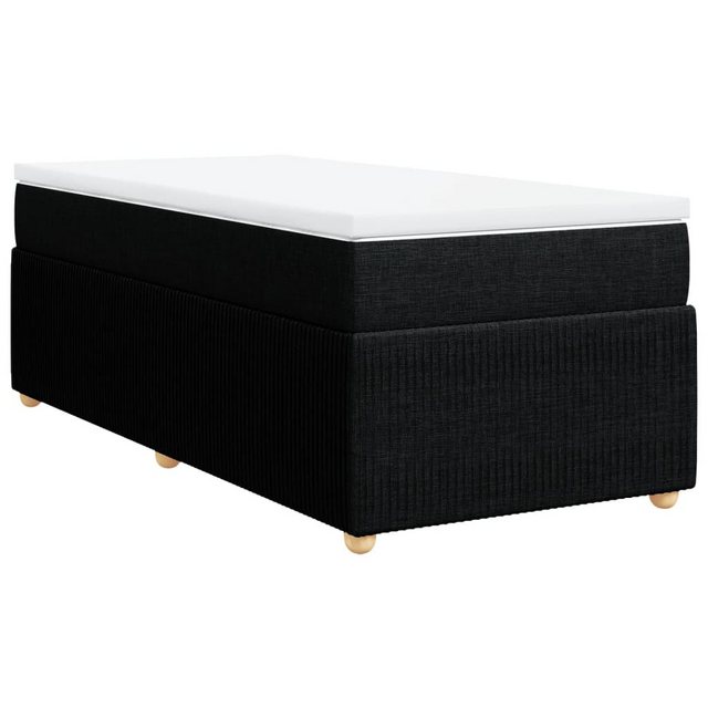 vidaXL Boxspringbett, Boxspringbett mit Matratze Schwarz 90x190 cm Stoff günstig online kaufen