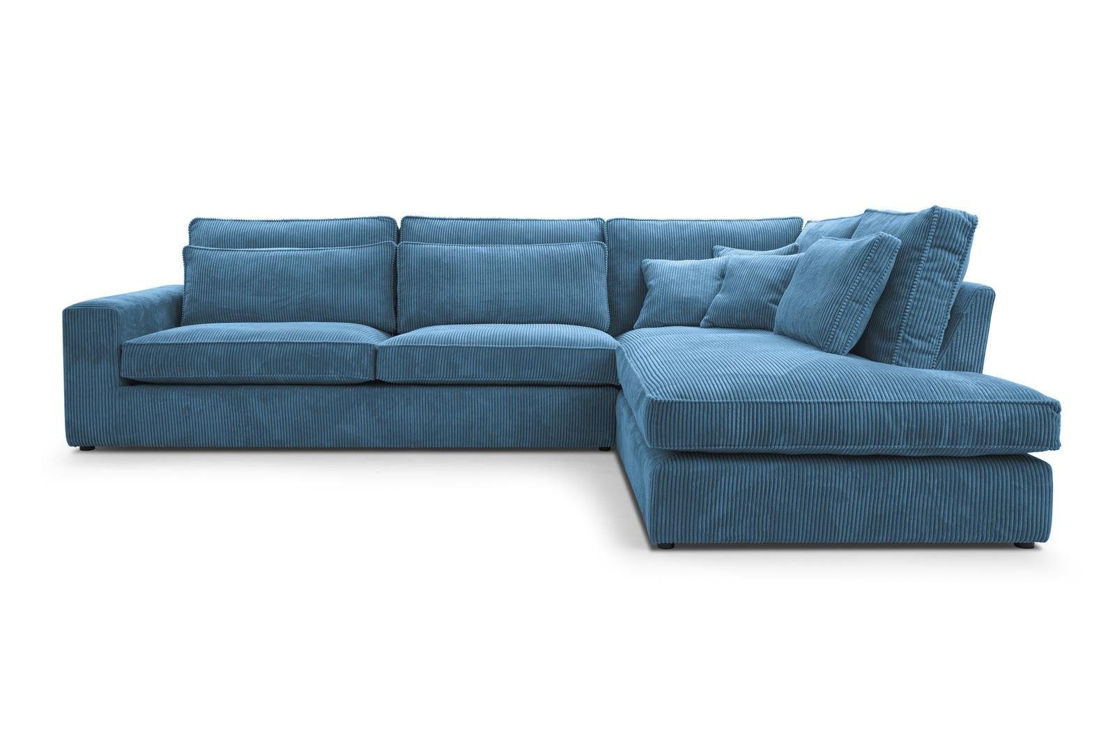 Beautysofa Ecksofa Gepolstertes mit dekorativen Kissen günstig online kaufen