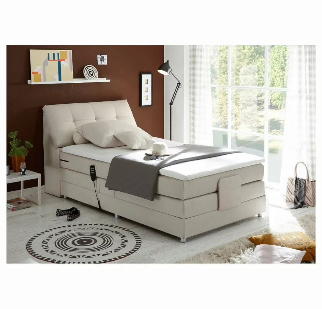 Lomadox Boxspringbett CONCORD3M-09, Ivory creme günstig online kaufen