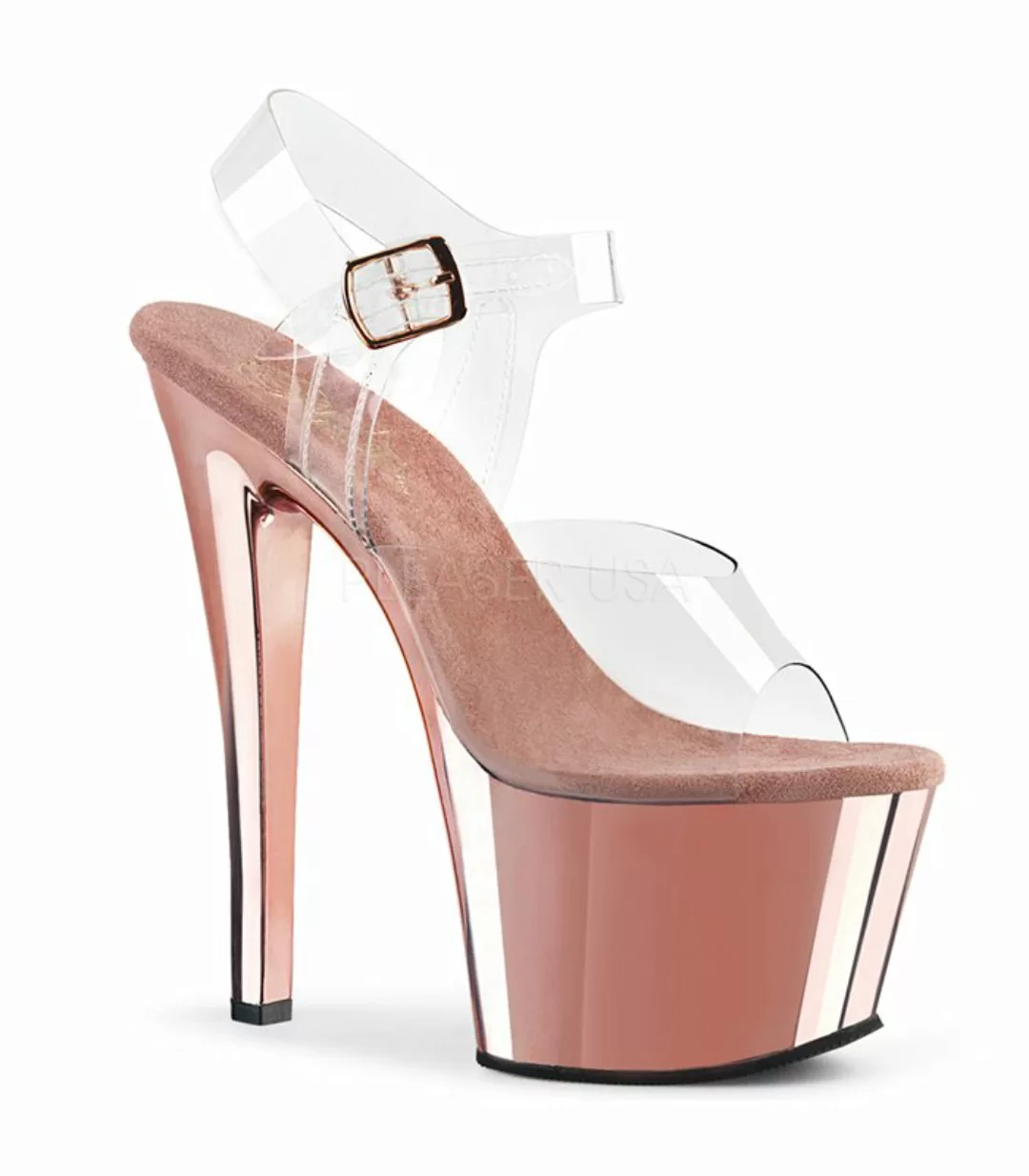 Plateau High Heels SKY-308 - Rosé Chrom (Schuhgröße: EUR 44) günstig online kaufen