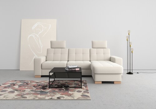 sit&more Ecksofa "Quincy L-Form", wahlweise mit Bettfunktion und Bettkasten günstig online kaufen