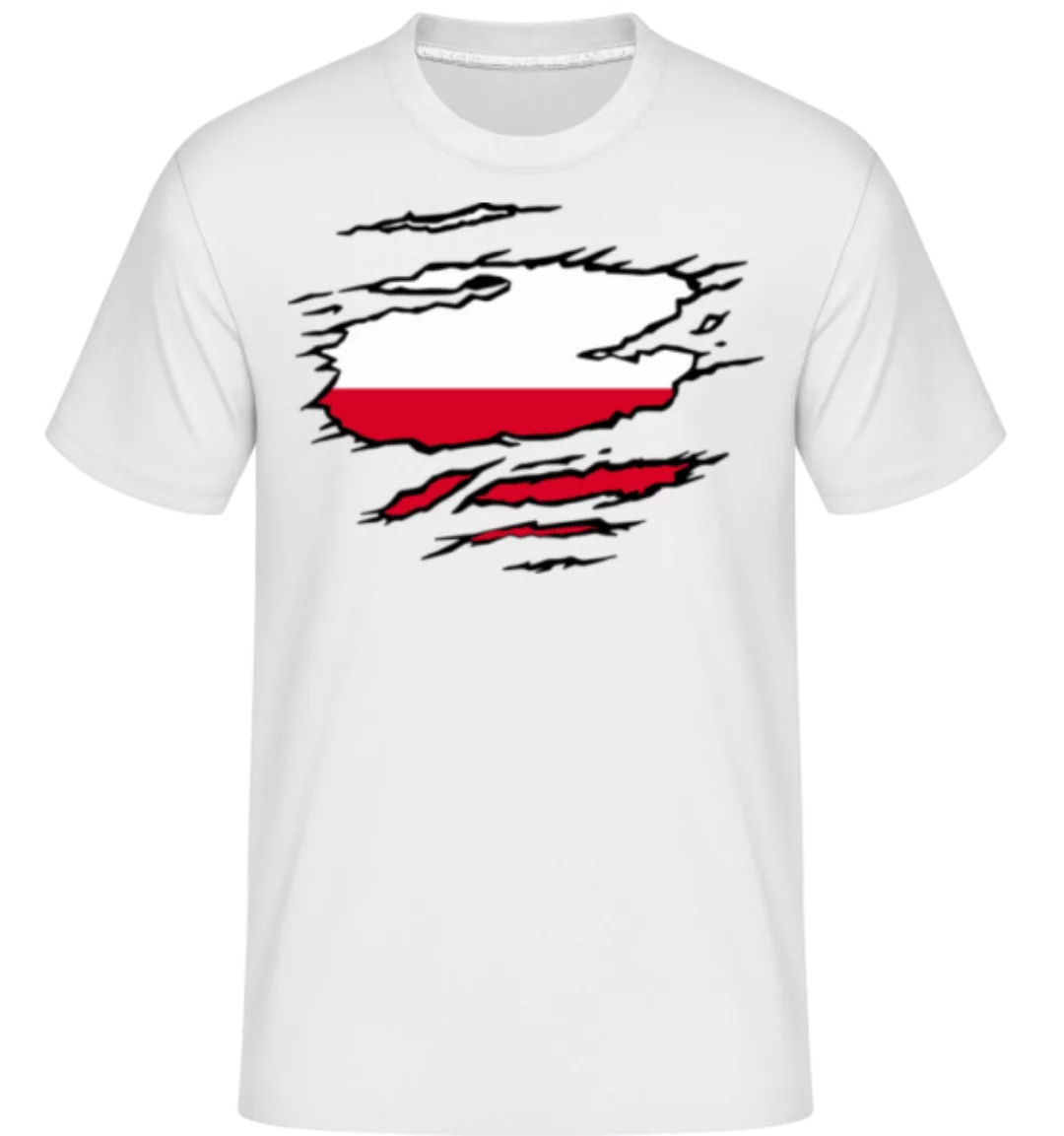 Ripped Flag Poland · Shirtinator Männer T-Shirt günstig online kaufen