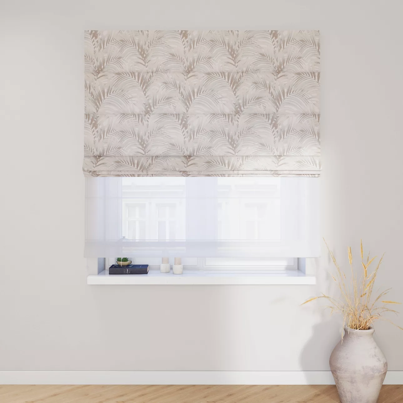 Dekoria Doppelraffrollo Duo, grau-beige, 130 x 170 cm günstig online kaufen